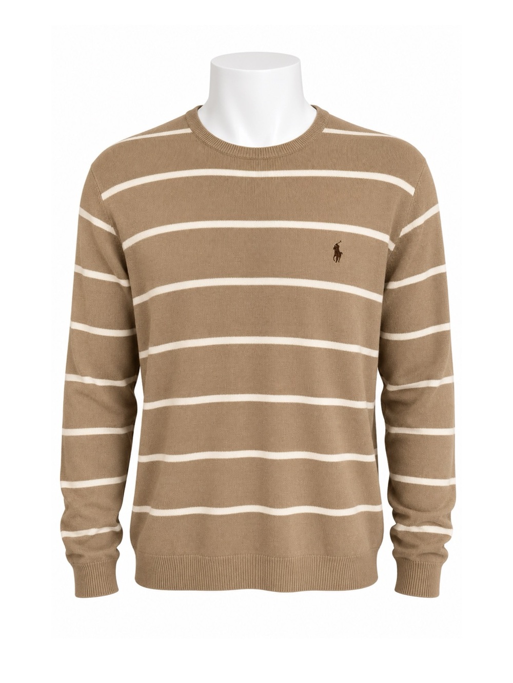 Size L Polo by Ralph Lauren Men’s Pima Cotton Striped Crewneck Sweater